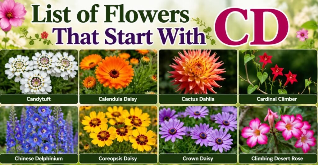 list of flowers