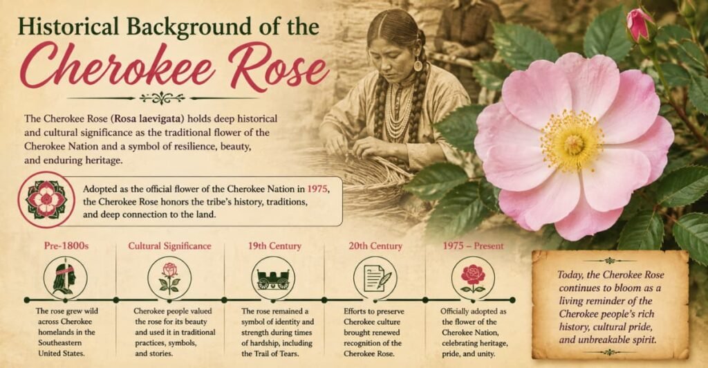 history of cherokee rose