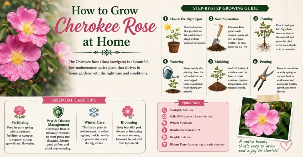 how to grow cherokee rose at home 